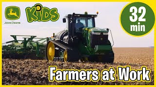 John Deere Kids  Real Tractors amp Farmers at Work with Music amp Song [upl. by Major]