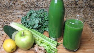 Simple Green Juice Recipe  Detoxing and Cell Rejuvenating Green Juice [upl. by Ynej998]