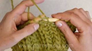 How to work Fishermans rib back and forth using only knit stitches [upl. by Johnath]