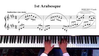 Debussy  Arabesque No 1 with score [upl. by Jameson]