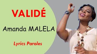 VALIDÉ Amanda MALELA Lyrics Paroles [upl. by Ahker]