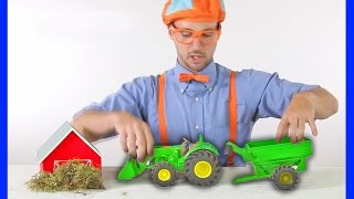 Tractors for Children  Blippi Toys  TRACTOR SONG [upl. by Baese]