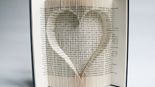 Book Folding Tutorial  Inverted Heart [upl. by Klemm743]