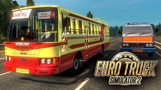 KSRTC BUS MOD EURO TRUCK SIMULATOR 2 KERALA MAP [upl. by Ranice]