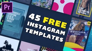 45 FREE Instagram Story Adobe Premiere Pro Templates [upl. by Fran]