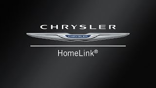 HomeLink®  How To  2020 Chrysler Pacifica [upl. by Ydisac]