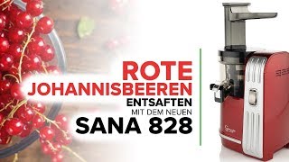 Rote Johannisbeeren entsaften mit dem Sana Juicer EUJ828 [upl. by Bergmans904]