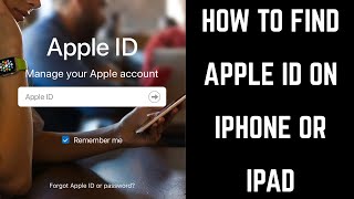 How to Find Apple ID on iPhone or iPad [upl. by Bathesda]