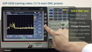 GW Instek  GSP 9330 training video 1 To start EMC pretest [upl. by Kroo]