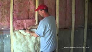 How To Install Fiberglass Batt Insulation amp Vapor Barrier [upl. by Fox]