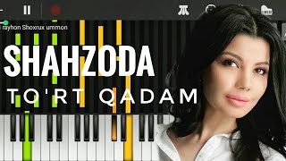 Shahzoda  Tort qadam  KARAOKE • TEKST • QOSHIQ MATNI • LYRIC CLIP • PIANO VERSION  by kambarov [upl. by Pachton357]