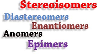 StereoisomersEnantiomers Diastereomers Anomers Epimers [upl. by Niwrad]