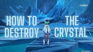 Update 12 Dragonspine  How to Destroy the Starglow Cavern Crystal Guide  Genshin Impact [upl. by Daberath]