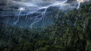 Rain Forest Thunder amp Rain Sleep Sounds  White Noise 10 Hours [upl. by Schnapp301]