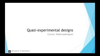 QuasiExperimental Designs [upl. by Thurston]