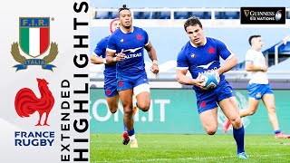 Italy v France  EXTENDED Highlights  Dupont Stars in BonusPoint Win  Guinness Six Nations 2021 [upl. by Letch178]