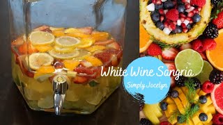 Homemade White Wine Sangria  Simply Jocelyn [upl. by Anirret58]