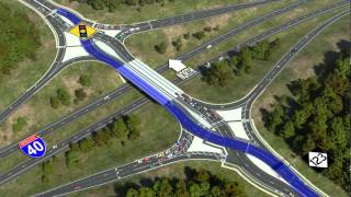 Diverging Diamond Interchange Visualization [upl. by Aihseyk]