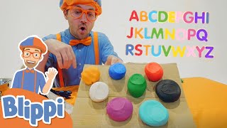 Blippi Learns Colors amp Letters For Kids With Clay  Educational Videos For Kids [upl. by Lundquist18]