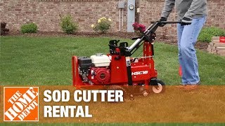 Pro Sod Cutter Rental  The Home Depot Rental [upl. by Tanhya889]