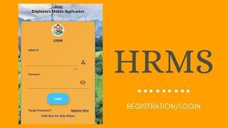 HRMS registrationlogin [upl. by Phebe884]