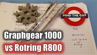 MAS 11  REVIEW Graphgear 1000 vs Rotring 800  The sensible Challenger  Mechanical Pencils [upl. by Huei147]