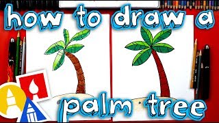 How To Draw A Palm Tree 🌴 [upl. by Careaga116]