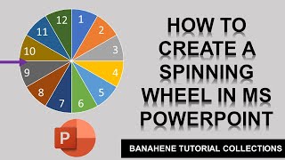 How To Create a Spin Wheel in Ms PowerPoint I Microsoft PowerPoint Tutorials [upl. by Erreip]