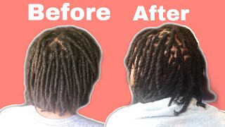 how to retwist locs and twostrand twist  EASY step by step tutorial [upl. by Denten42]