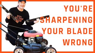 How To SHARPEN And BALANCE A Lawn Mower Blade The Correct Way [upl. by Nivlag957]