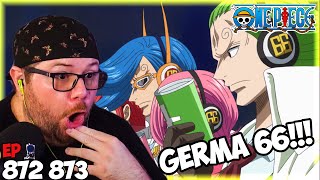 GERMA 66 Activated One Piece Episode 872 amp 873 Reaction [upl. by Aicac]