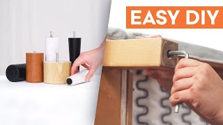 How To Replace Your IKEA Sofa Legs  DIY Sofa Hack [upl. by Connelley]