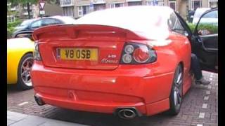 Vauxhall Monaro VXR engine start up  revving  accelerating Very powerfull sound [upl. by Tawsha]