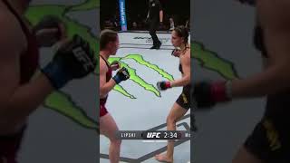 Molly McCann eats a headkick from Ariane Lipski and drops her right after [upl. by Revolc781]