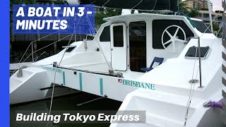 How to build a boat 40ft catamaran  3 min overview amp building timeline [upl. by Draner276]