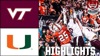 Virginia Tech Hokies vs Miami Hurricanes  Full Game Highlights  ESPN College Football [upl. by Coreen]