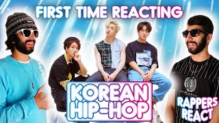 Part 1 Rappers React to Korean HipHop for the First Time  3RACHA [upl. by Ahsaekal]