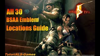 Resident Evil 5 All Collectible BSAA Emblem Locations [upl. by Ettezzil]