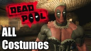 Deadpool  All Costumes Showcase HD [upl. by Casie584]