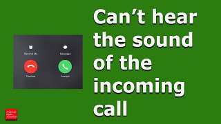 Fix  Cant hear the sound of incoming calls in android while on phone [upl. by Saticilef]