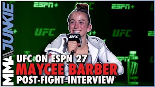 Maycee Barber defends split decision win over Miranda Maverick  UFC on ESPN 27 [upl. by Calan]