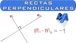 Rectas perpendiculares  Ecuación de la recta [upl. by Ecadnac]