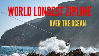 World Longest Zipline Over the Ocean  Mossel Bay South Africa [upl. by Munroe]