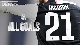 GONZALO HIGUAÍN ALL UCL GOALS [upl. by Elton]