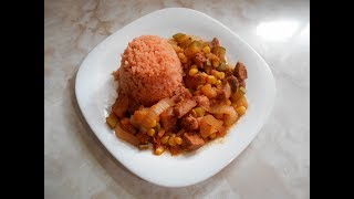 calabacita con carne de puerco cerdo [upl. by Arolf]