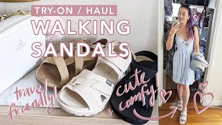 Comfiest Walking Sandals TryOn Haul amp Review Birkenstocks Chacos Keen ECCO  more [upl. by Lalaj]