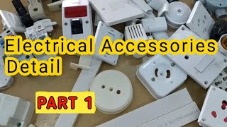 Electrical accessories list Part 1  electrical wiring materials names  electrical item names list [upl. by Gigi]