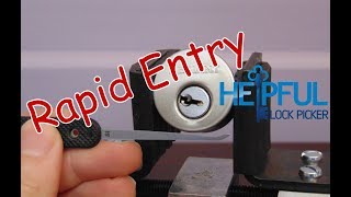 109 Lock Picking Rapid Entry Techniques Standard Pins [upl. by Eenaej665]