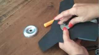 How to attach a blade to you Brush cutter attachment [upl. by Asetal711]