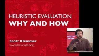 Lecture 14 — Heuristic Evaluation  Why and How  HCI Course  Stanford University [upl. by Atinauq]